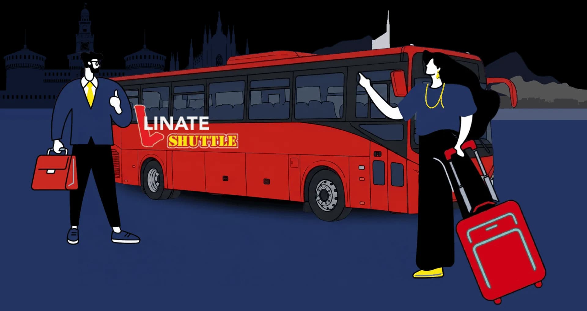 Linate Shuttle – bus sulla strada verso l'Aeroporto di Linate
